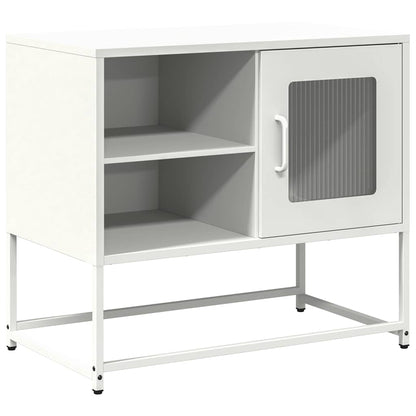 Mobile TV Bianco 68x39x60,5 cm in Acciaio