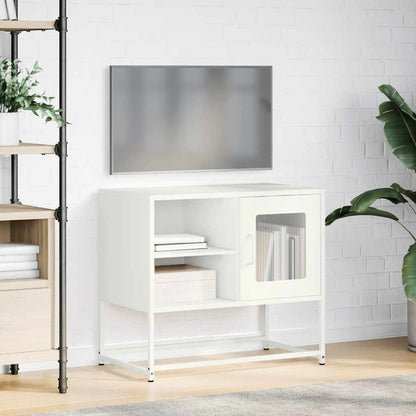 Mobile TV Bianco 68x39x60,5 cm in Acciaio