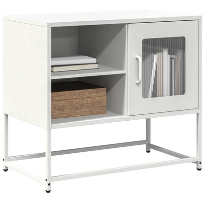 Mobile TV Bianco 68x39x60,5 cm in Acciaio