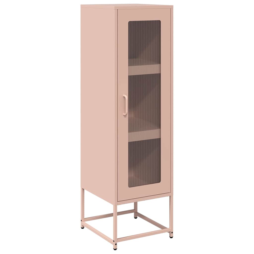 Credenza Rosa 36x39x123 cm Acciaio Laminato a Freddo