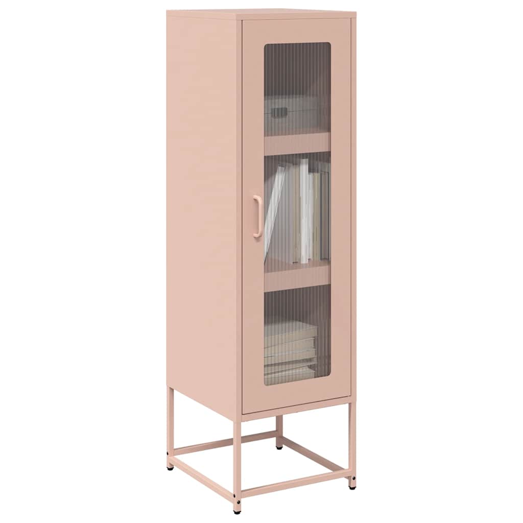 Credenza Rosa 36x39x123 cm Acciaio Laminato a Freddo