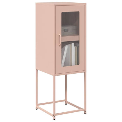 Credenza Rosa 36x39x107 cm in Acciaio Laminato a Freddo