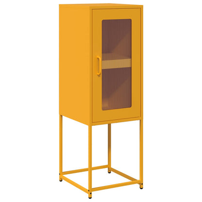 Credenza Giallo Senape 36x39x107 cm Acciaio Laminato a Freddo