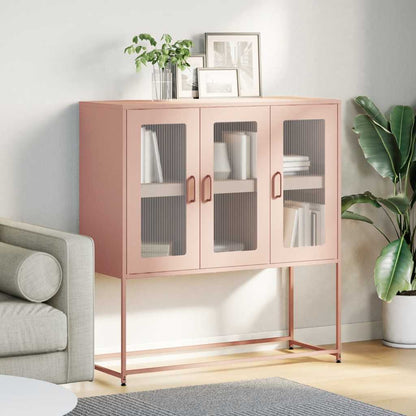 Credenza Rosa 100,5x39x107 cm in Acciaio Laminato a Freddo