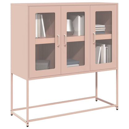 Credenza Rosa 100,5x39x107 cm in Acciaio Laminato a Freddo