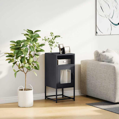 Comodino Antracite 36x39x78 cm in Acciaio Laminato a Freddo