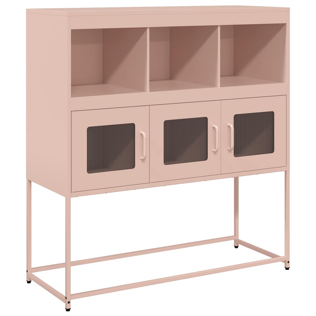 Credenza Rosa 100,5x39x107 cm in Acciaio Laminato a Freddo