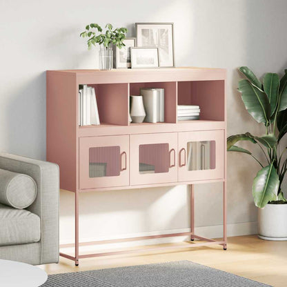 Credenza Rosa 100,5x39x107 cm in Acciaio Laminato a Freddo
