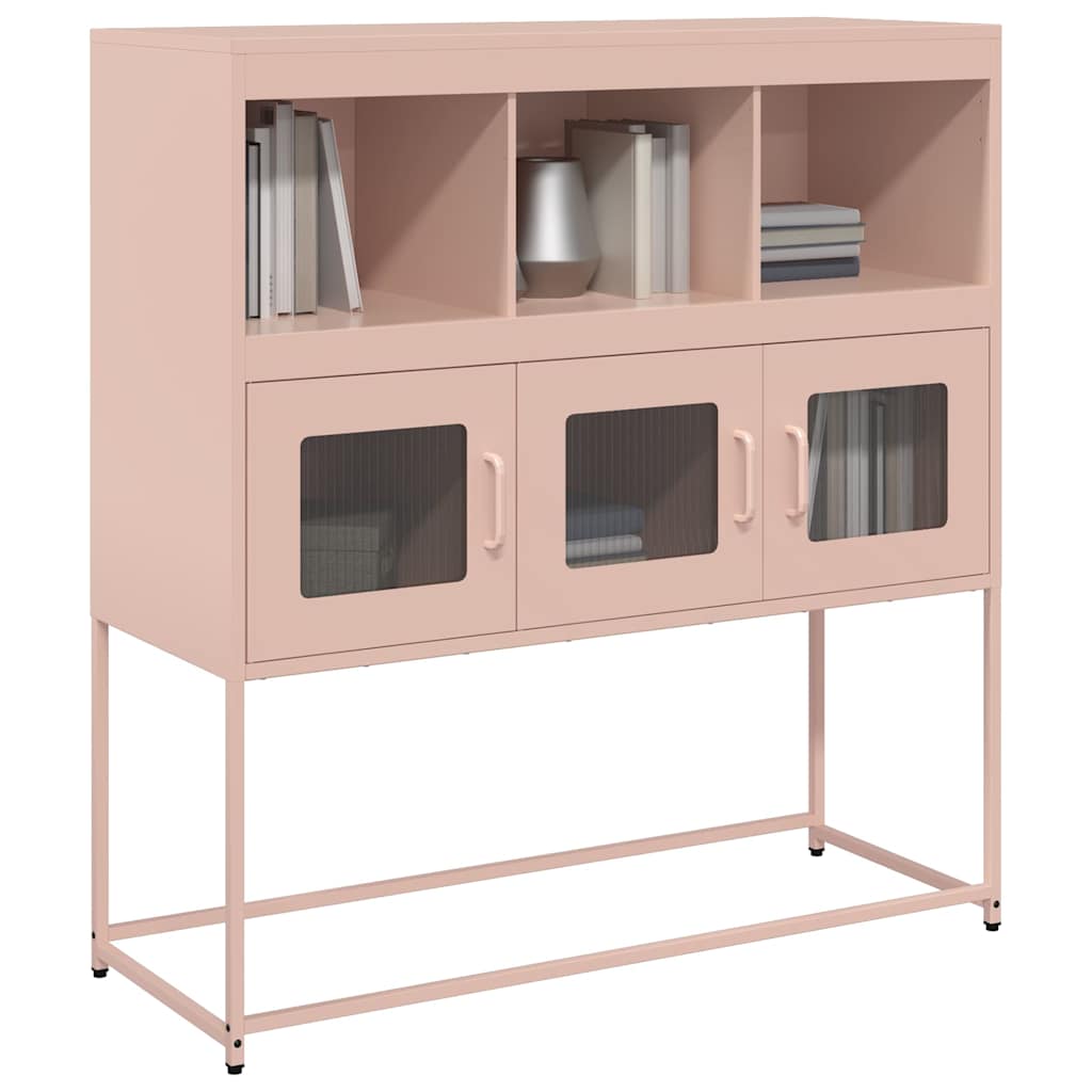 Credenza Rosa 100,5x39x107 cm in Acciaio Laminato a Freddo