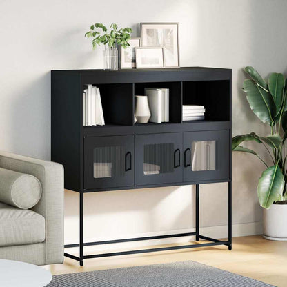 Credenza Antracite 100,5x39x107 cm in Acciaio Laminato a Freddo