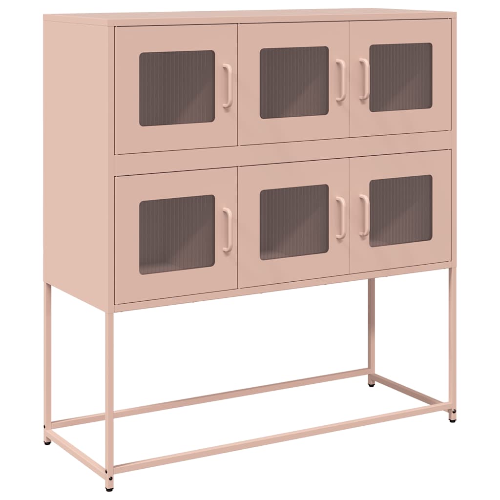 Credenza Rosa 100,5x39x107 cm in Acciaio Laminato a Freddo