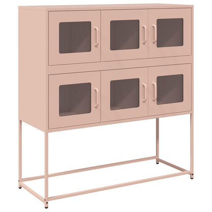 Credenza Rosa 100,5x39x107 cm in Acciaio Laminato a Freddo