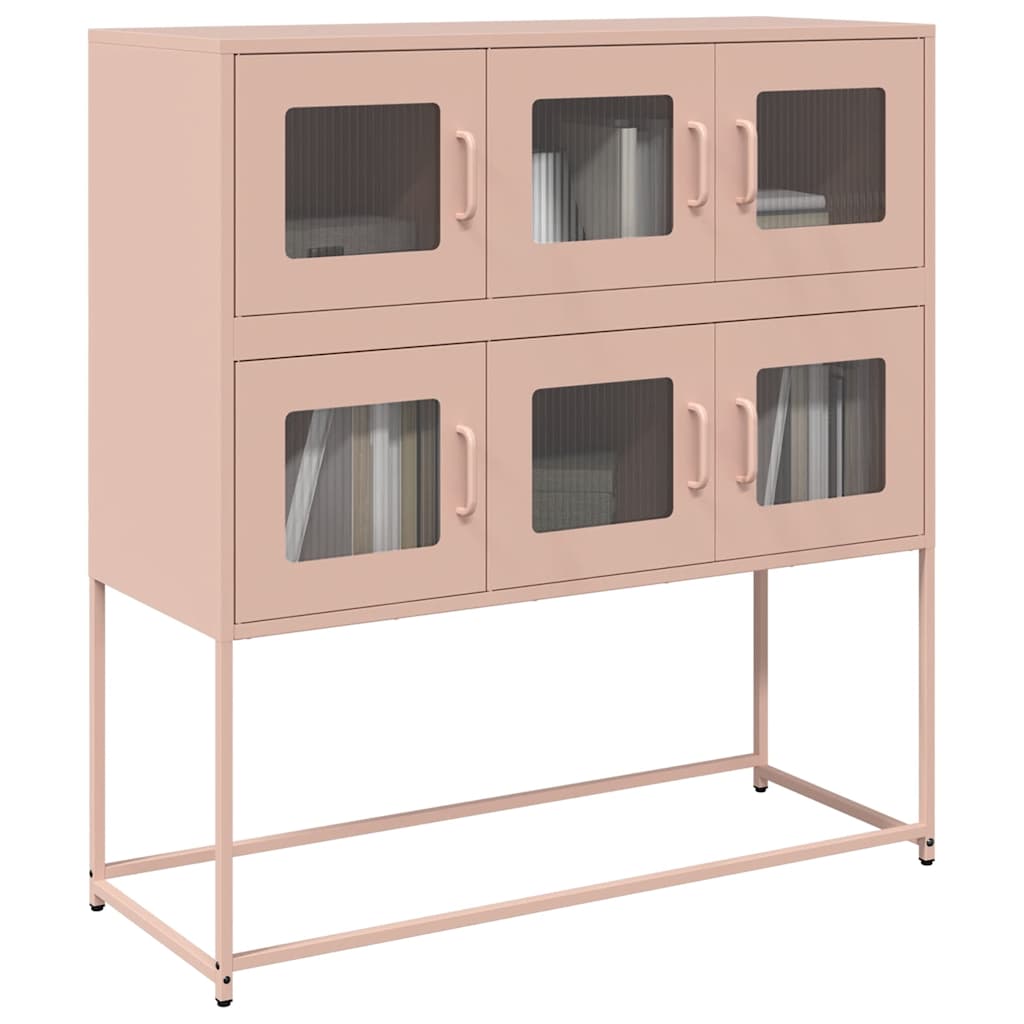 Credenza Rosa 100,5x39x107 cm in Acciaio Laminato a Freddo