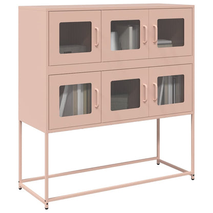 Credenza Rosa 100,5x39x107 cm in Acciaio Laminato a Freddo