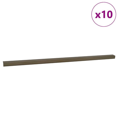 Paragradini 10 pcs Marrone 67 x 3 x 2 cm Alluminio