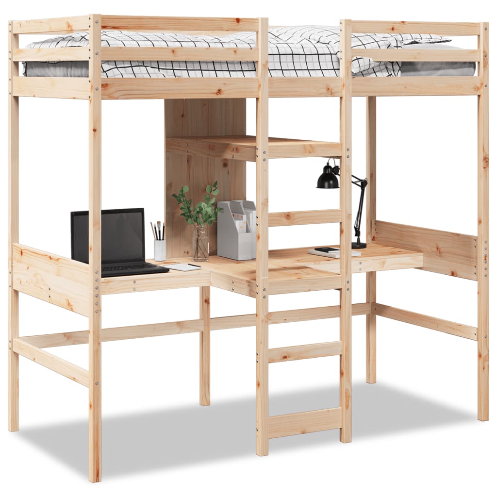 Giroletto Soppalco senza Materasso 80x200cm Legno Massello Pino