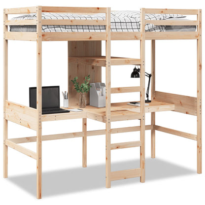 Giroletto Soppalco senza Materasso 80x200cm Legno Massello Pino