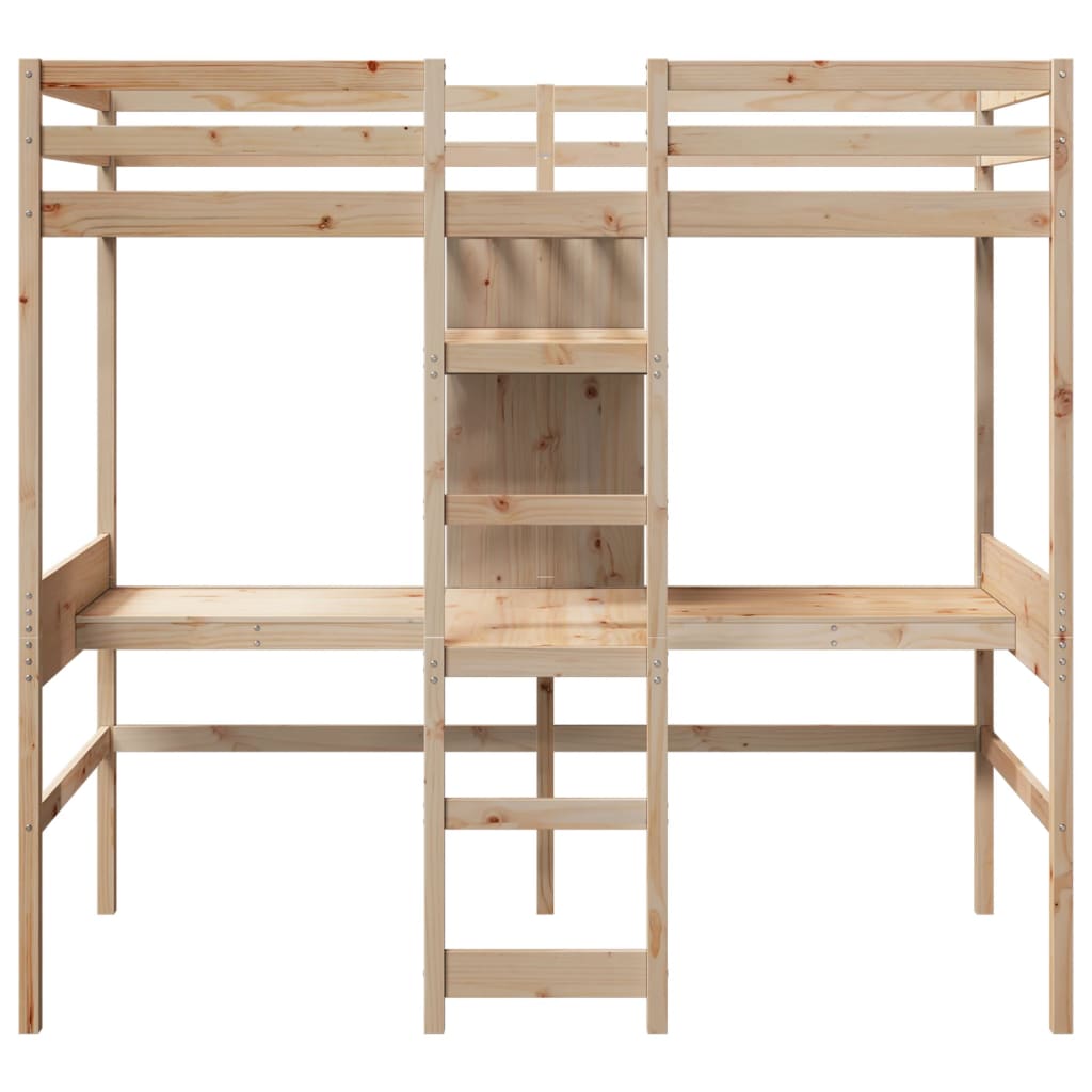 Giroletto Soppalco senza Materasso 80x200cm Legno Massello Pino