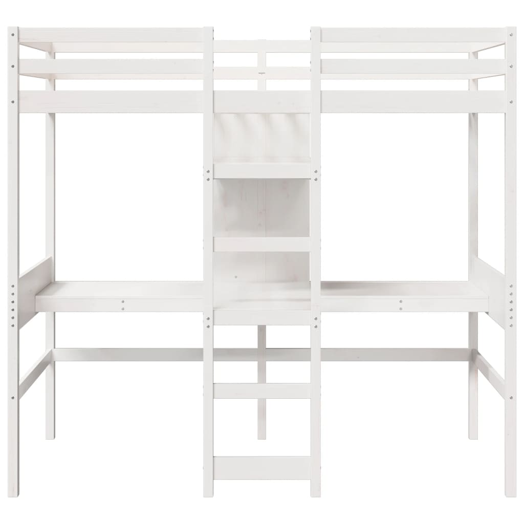 Giroletto Soppalco senza Materasso Bianco 80x200cm Legno Pino