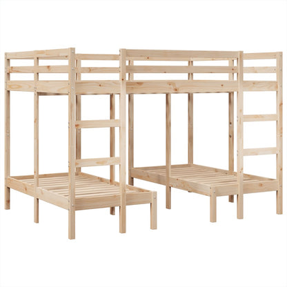 Giroletto Castello Triplo 140x200/70x140cm Legno Massello Pino