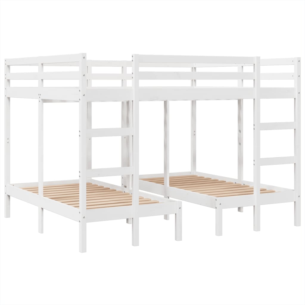 Giroletto Castello Triplo Bianco 160x200/80x160cm Massello Pino