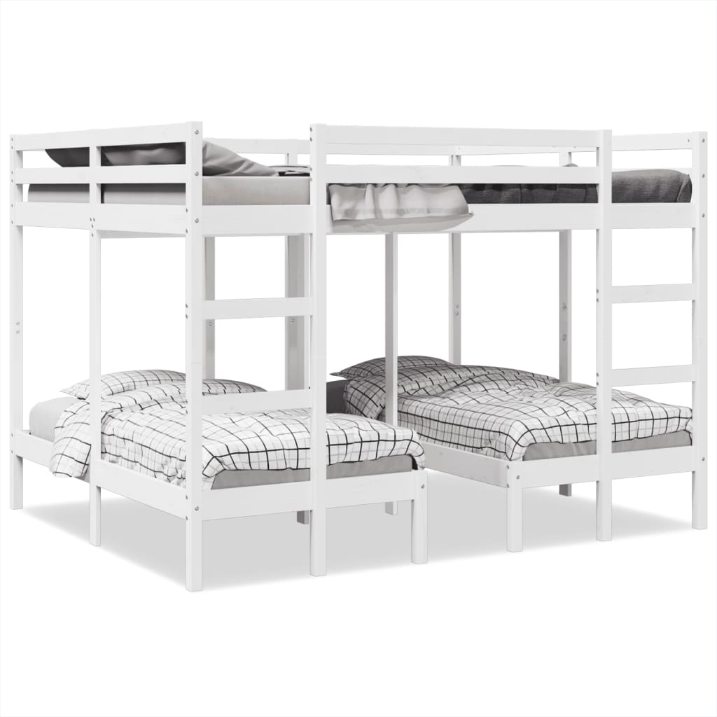 Giroletto Castello Triplo Bianco 160x200/80x160cm Massello Pino