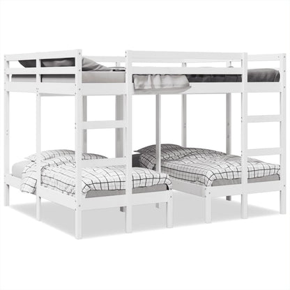 Giroletto Castello Triplo Bianco 160x200/80x160cm Massello Pino