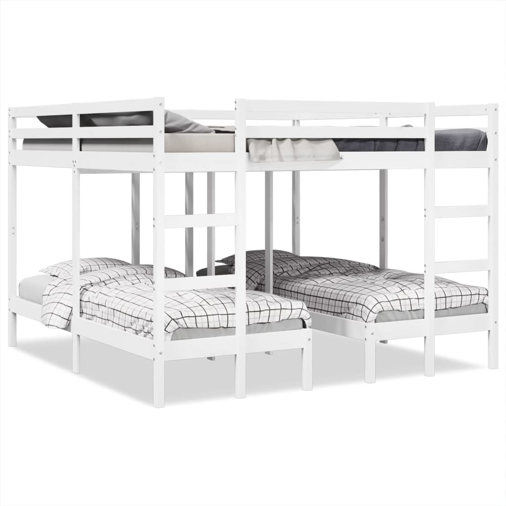 Giroletto Castello Triplo Bianco 200x200/80x200cm Massello Pino