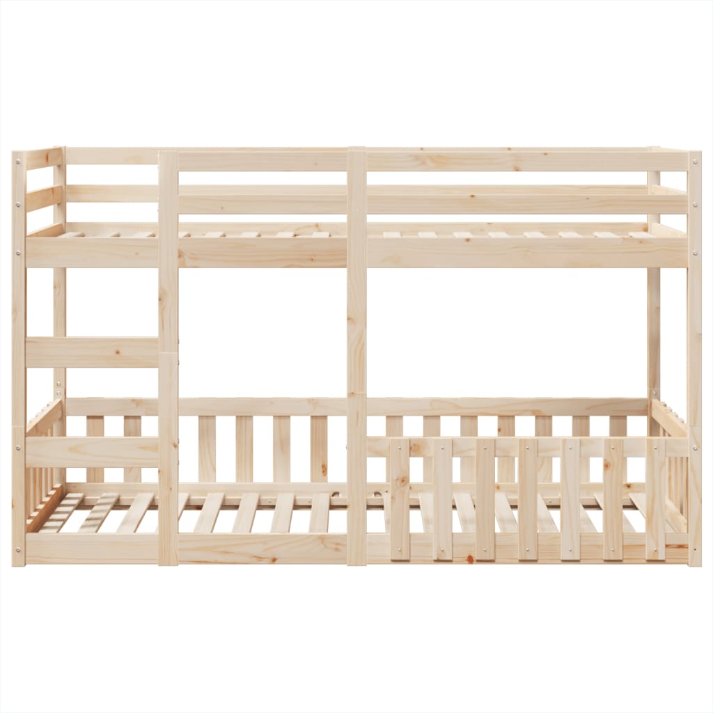 Letto a Castello 90x200 cm in Legno Massello di Pino