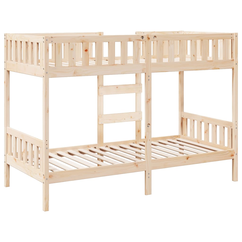 Letto a Castello 90x200 cm in Legno Massello di Pino