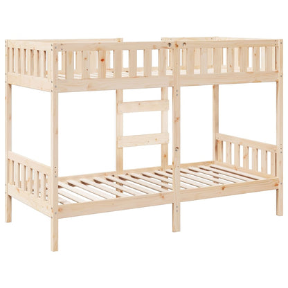 Letto a Castello 90x200 cm in Legno Massello di Pino