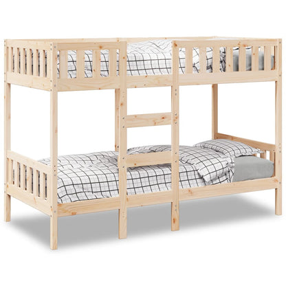 Letto a Castello 90x190 cm in Legno Massello di Pino