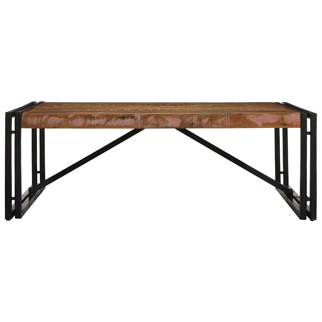 Tavolino Salotto Multicolore 100x100x35 cm Legno Recupero