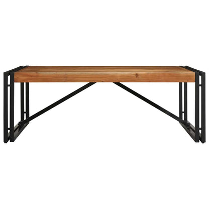 Tavolino Salotto 100x100x35 cm Legno Massello di Acacia