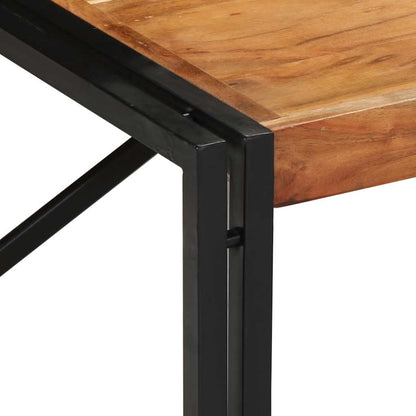 Tavolino Salotto 100x100x35 cm Legno Massello di Acacia