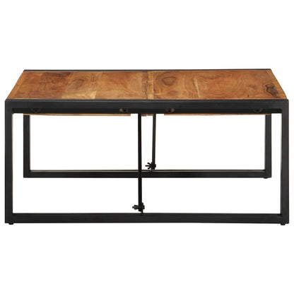 Tavolino Salotto 80x80x35 cm Legno Massello di Acacia