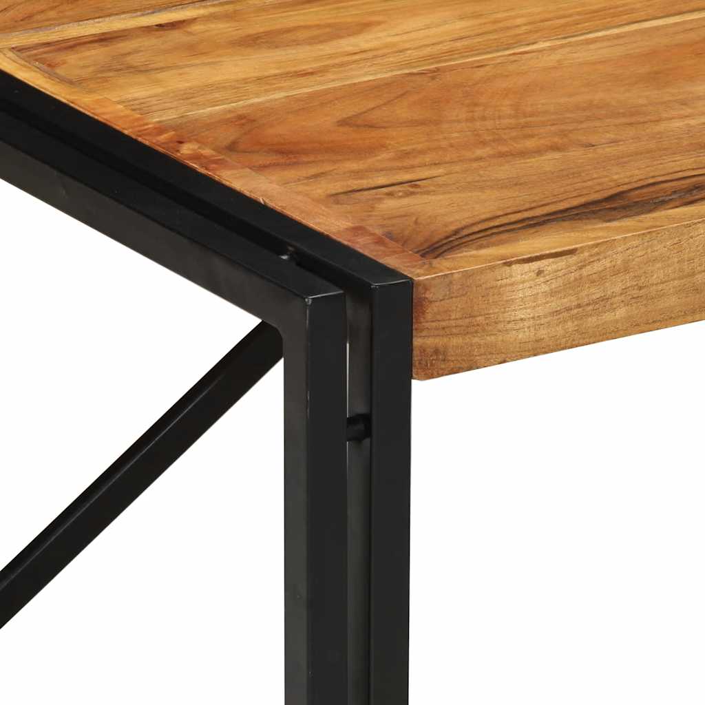 Tavolino Salotto 80x80x35 cm Legno Massello di Acacia
