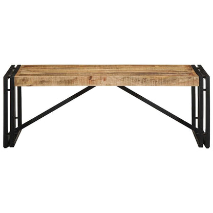 Tavolino 100x50x35 cm in Legno Massello di Mango Grezzo