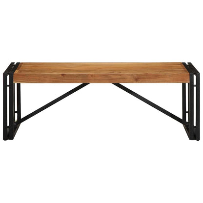 Tavolino da Salotto 100x50x35 cm in Legno Massello di Acacia