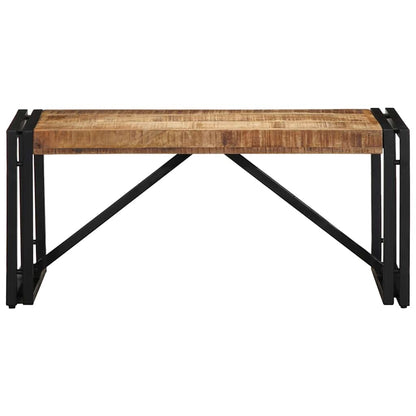 Tavolino 80x40x35 cm in Legno Massello di Mango Grezzo