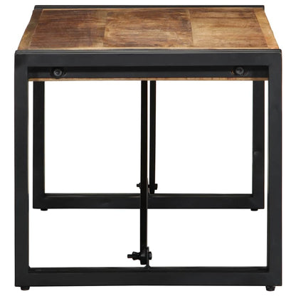 Tavolino 80x40x35 cm in Legno Massello di Mango Grezzo