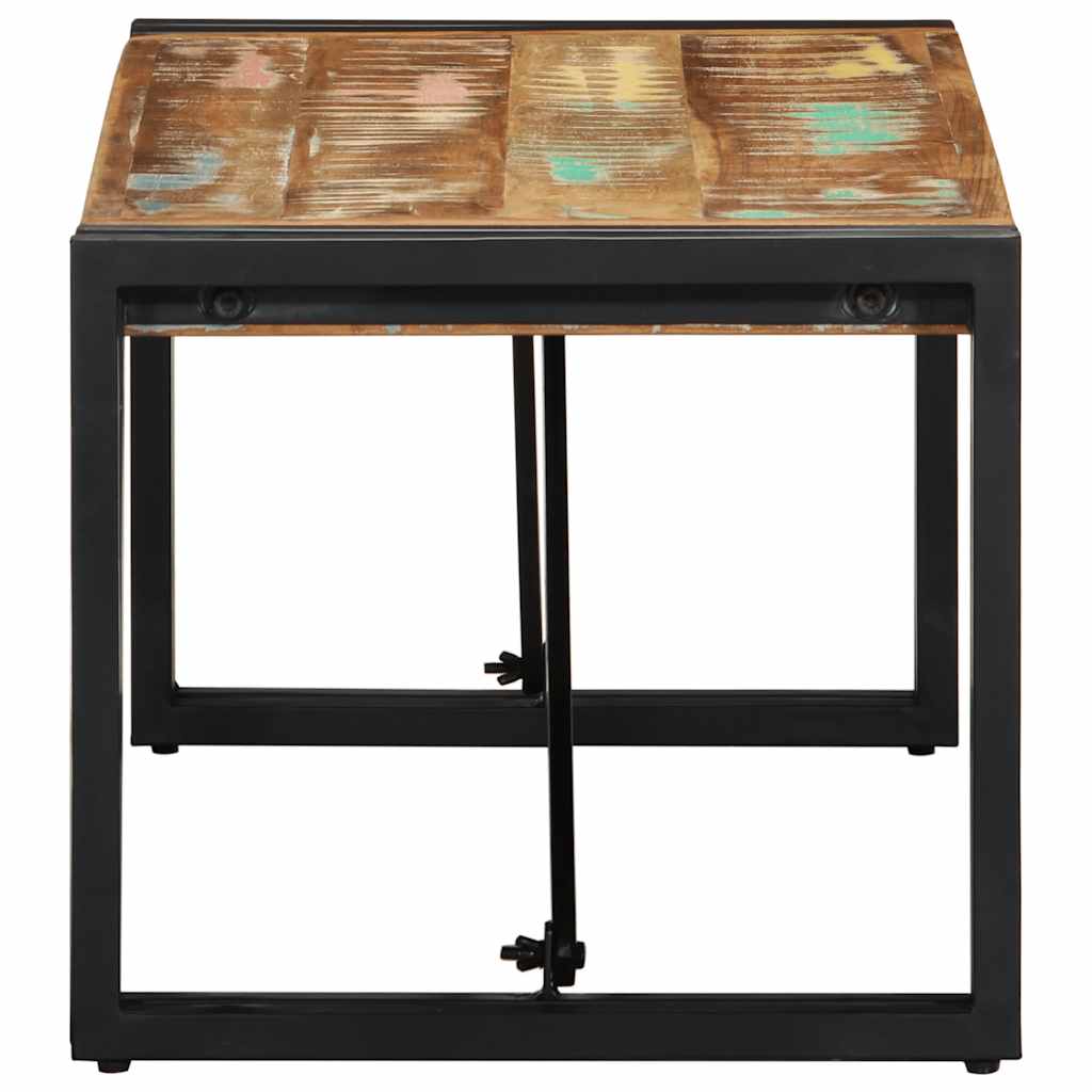 Tavolino Salotto Multicolore 80x40x35cm Legno Massello Recupero