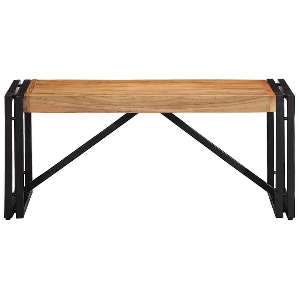 Tavolino da Salotto 80x40x35 cm in Legno Massello di Acacia
