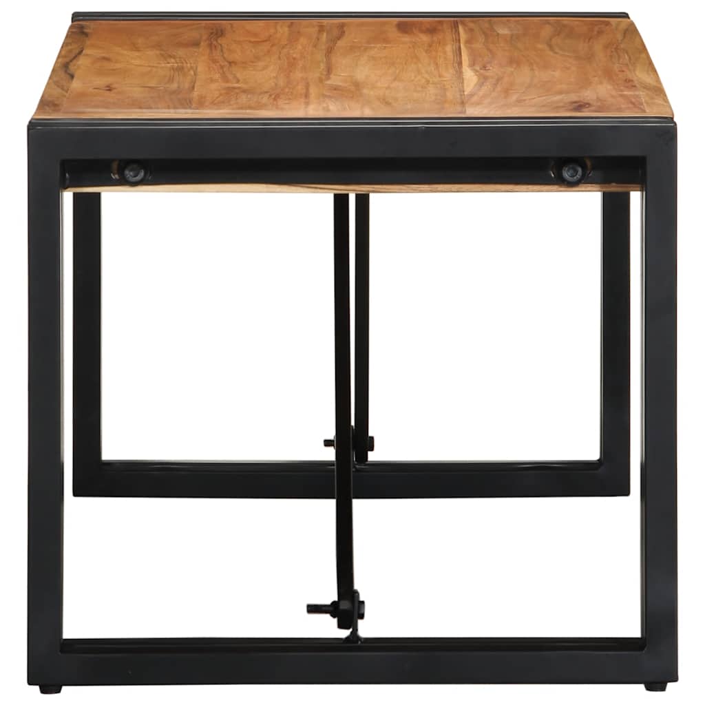 Tavolino da Salotto 80x40x35 cm in Legno Massello di Acacia