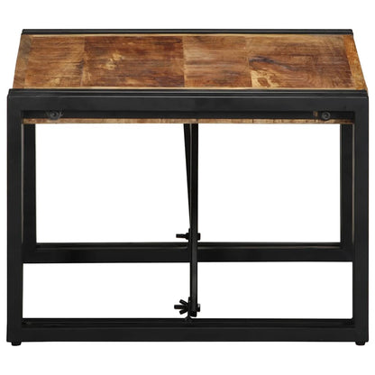 Tavolino 50x50x35 cm in Legno Massello di Mango Grezzo