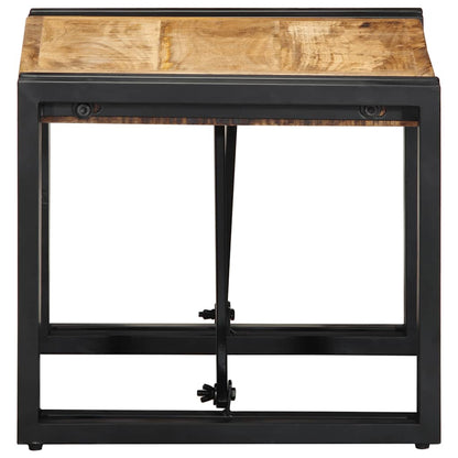 Tavolino da Salotto 40x40x35 cm Legno Massello di Mango Grezzo
