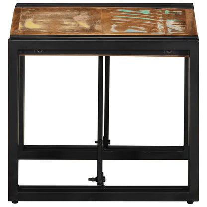 Tavolino Salotto Multicolore 40x40x35cm Legno Massello Recupero