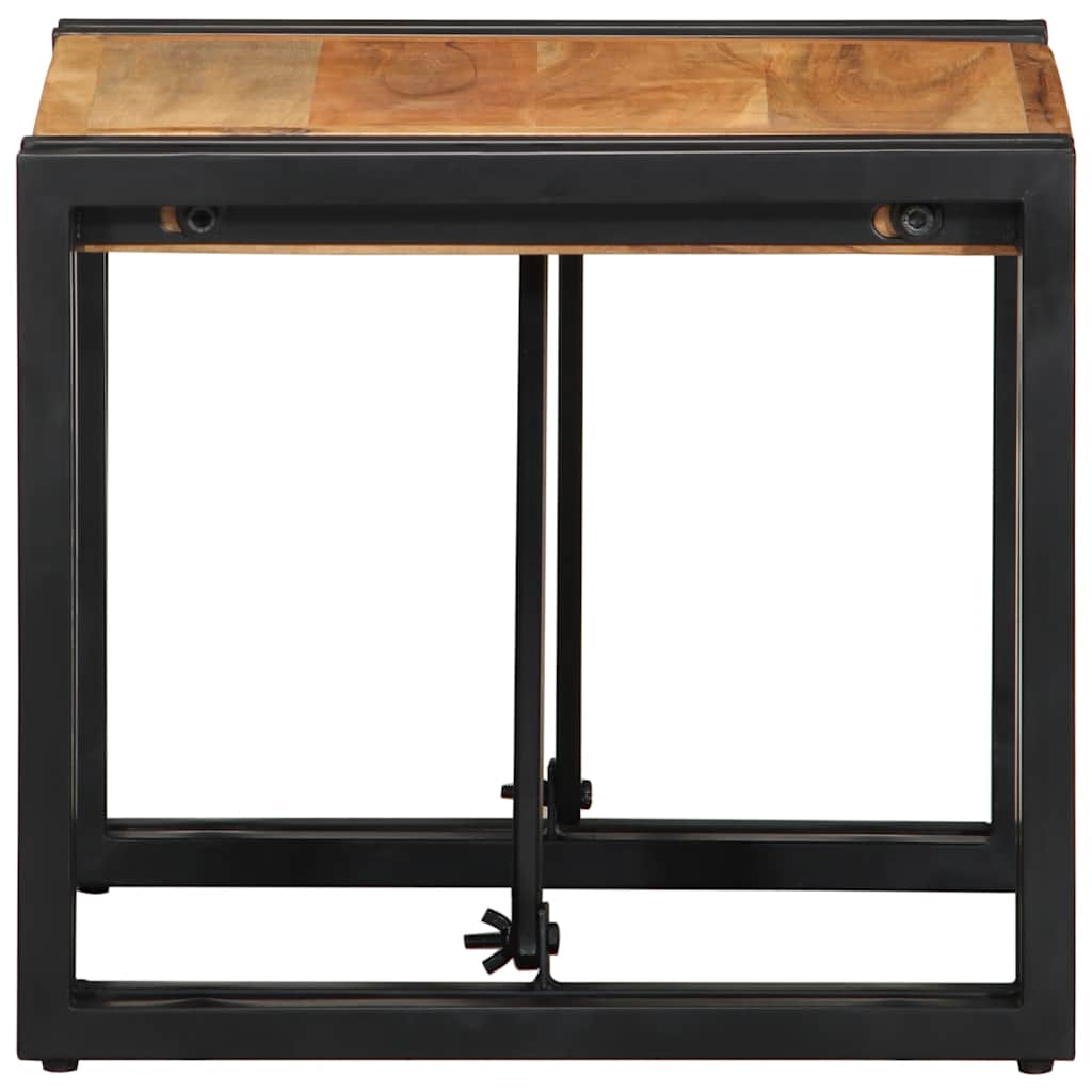 Tavolino da Salotto 40x40x35 cm in Legno Massello di Acacia
