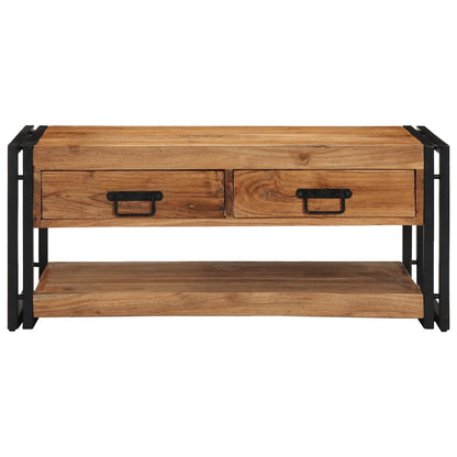 Tavolino da Salotto 90x50x38 cm Legno Massello di Acacia
