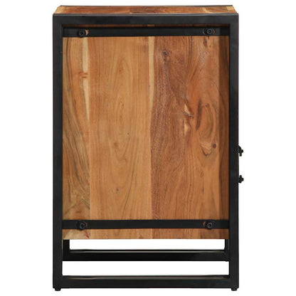 Comodino 40x40x59 cm in Legno Massello di Acacia